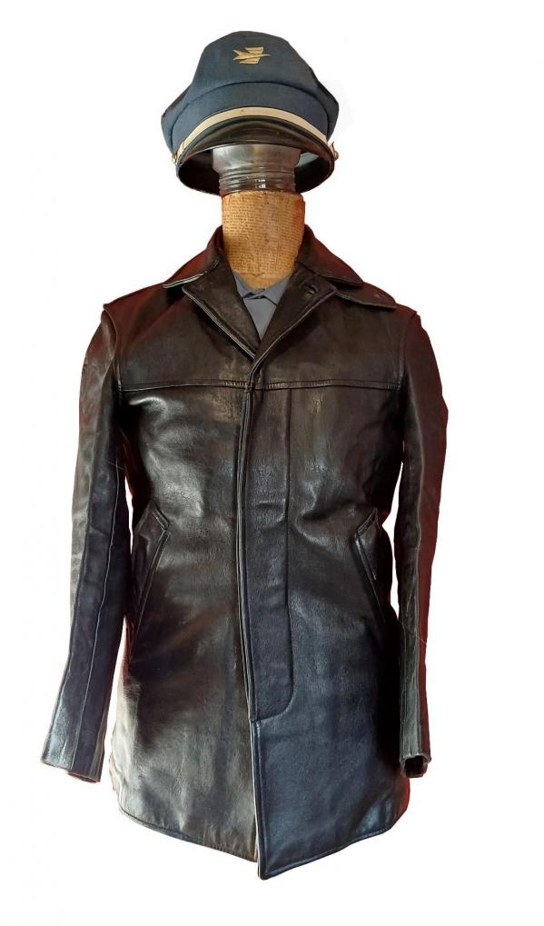 1970 veste cuir telegraphiste